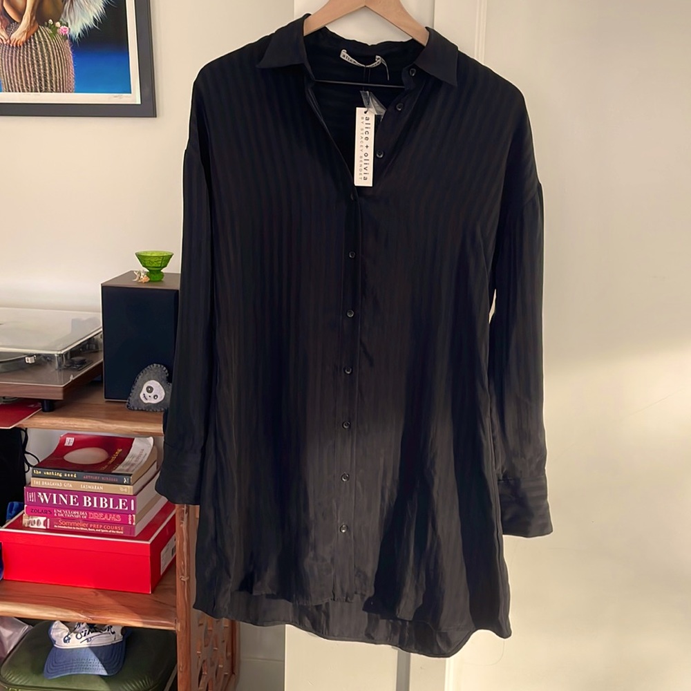 Alice + Olivia button down shirt dress